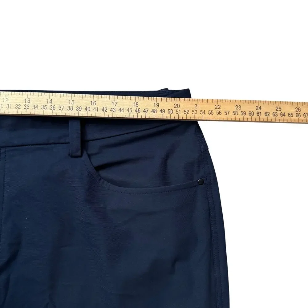 Lululemon Pants Men's 40 x 27 Measured Hemmed Active Travel Trousers Navy Blue